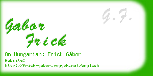 gabor frick business card
